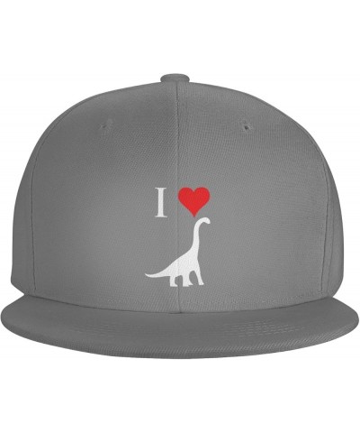 Men Women Adjustable Baseball Caps, I Love Dinosaurs - Brachiosaurus Unisex Plain Hats Vintage Trucker Dad Cap Black Gray $9....