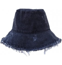 Fisherman's hat Summer Unisex Tassel Washed Denim Bucket Hats Fashion Wide Brim Foldable Cap Outdoor Unisex-Adult 01 $18.09 B...