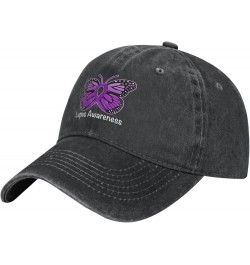 Lupus Awareness Butterfly Cowboy Baseball Hat Adjustable Washable Cowboy Baseball Hat Unisex Black Black $15.49 Cowboy Hats