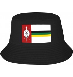 Flag of Kwazulu (1985â€"1994) Bucket Hat for Women Men Bucket Hats Summer Sun Hats Beach Travel Fishing Golf Cap Black $12.44...