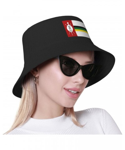 Flag of Kwazulu (1985â€"1994) Bucket Hat for Women Men Bucket Hats Summer Sun Hats Beach Travel Fishing Golf Cap Black $12.44...