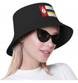 Flag of Kwazulu (1985â€"1994) Bucket Hat for Women Men Bucket Hats Summer Sun Hats Beach Travel Fishing Golf Cap Black $12.44...