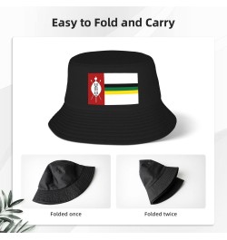 Flag of Kwazulu (1985â€"1994) Bucket Hat for Women Men Bucket Hats Summer Sun Hats Beach Travel Fishing Golf Cap Black $12.44...