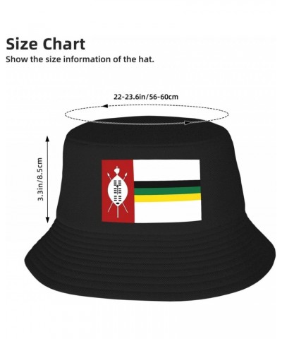 Flag of Kwazulu (1985â€"1994) Bucket Hat for Women Men Bucket Hats Summer Sun Hats Beach Travel Fishing Golf Cap Black $12.44...