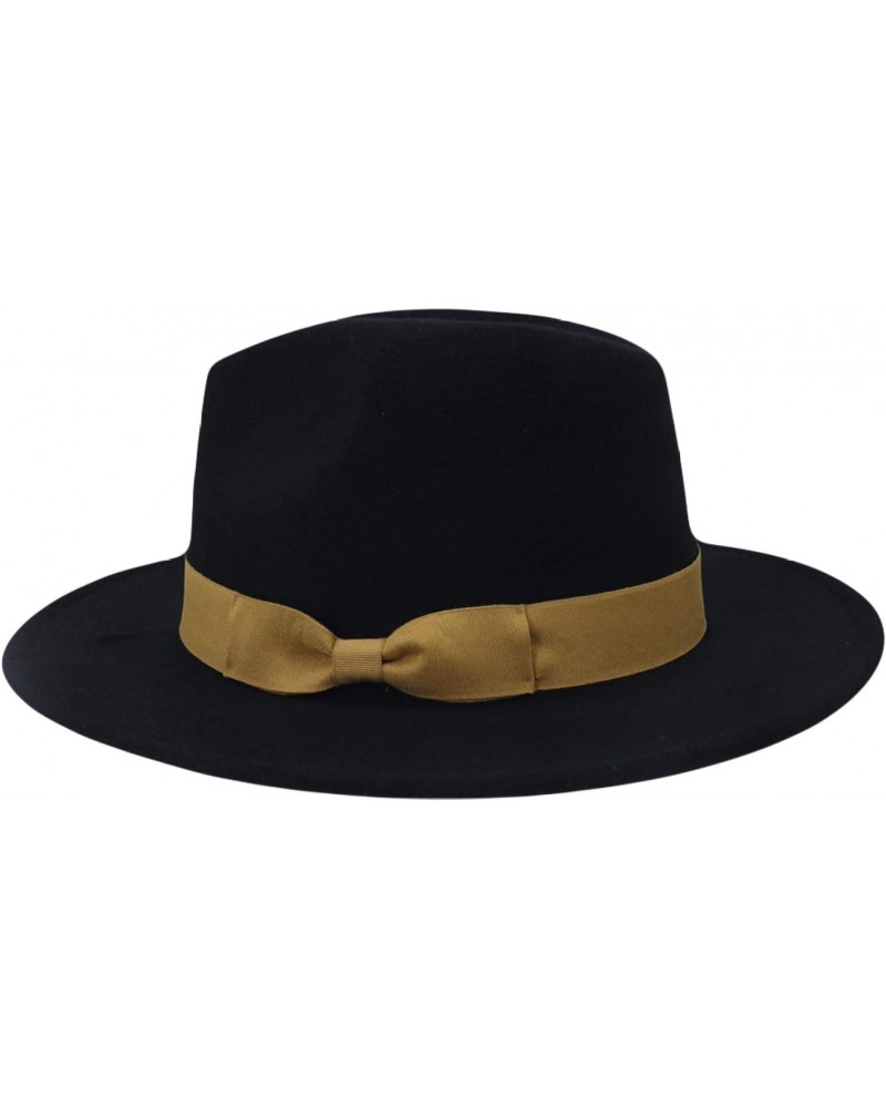 Fedora Hat Bowknot Woolen Jazz Hat British Style Fedora Autumn Winter Hat Big Brim Hat Retro Church Hat Panama Hat Khaki $18....