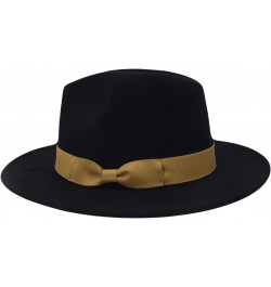 Fedora Hat Bowknot Woolen Jazz Hat British Style Fedora Autumn Winter Hat Big Brim Hat Retro Church Hat Panama Hat Khaki $18....