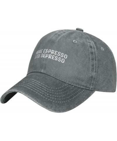 More Espresso Less Depresso Hat Women Dad Hat Graphic Hats Gray $8.39 Sun Hats