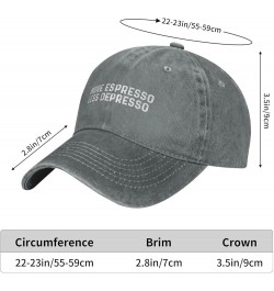 More Espresso Less Depresso Hat Women Dad Hat Graphic Hats Gray $8.39 Sun Hats