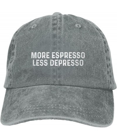 More Espresso Less Depresso Hat Women Dad Hat Graphic Hats Gray $8.39 Sun Hats