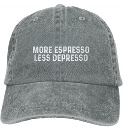 More Espresso Less Depresso Hat Women Dad Hat Graphic Hats Gray $8.39 Sun Hats