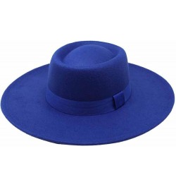 Wide-Brim Vintage Fedora Hat for Women Panama Style Flat Top Cap Jazz Hat with Band for Holiday Summer 11 $16.17 Fedoras