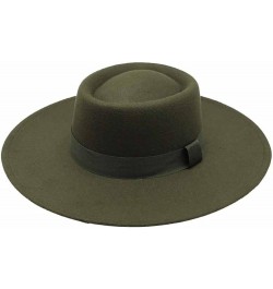 Wide-Brim Vintage Fedora Hat for Women Panama Style Flat Top Cap Jazz Hat with Band for Holiday Summer 11 $16.17 Fedoras