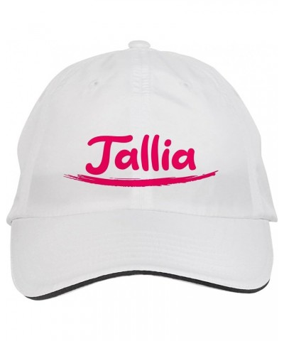 Tallia Name Hat Adjustable Cap, DesB50 White $12.86 Baseball Caps