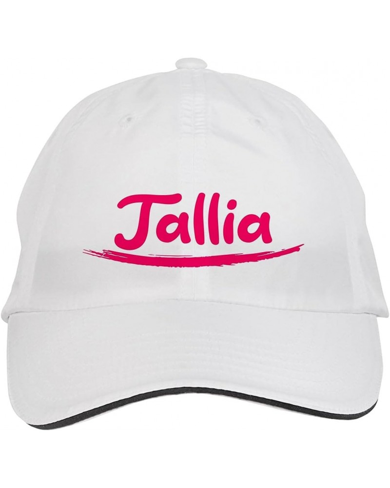 Tallia Name Hat Adjustable Cap, DesB50 White $12.86 Baseball Caps