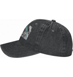 Marble Print Washed Cowboy Baseball Cap for Adults Adjustable Caps Fashion Cap A Sun Hat Black $10.94 Baseball Caps