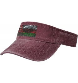 Smoke Style Flag of Oman Sun Visor Hats for Women Men Adjustable Sports Sun Hats Golf Cap Red $14.04 Visors