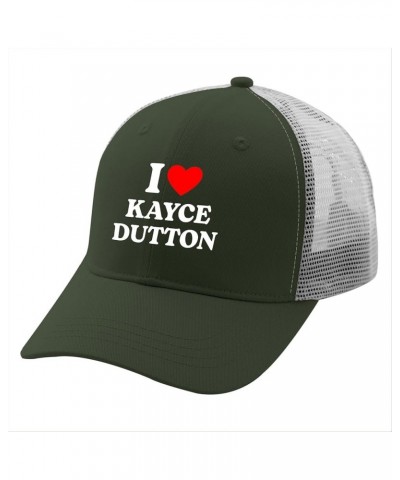 I Love Kayce Duttons Trucker Hat Funny Fashion Caps for Men Caps Breathable Summer Hats Army Green $11.99 Visors