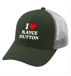 I Love Kayce Duttons Trucker Hat Funny Fashion Caps for Men Caps Breathable Summer Hats Army Green $11.99 Visors