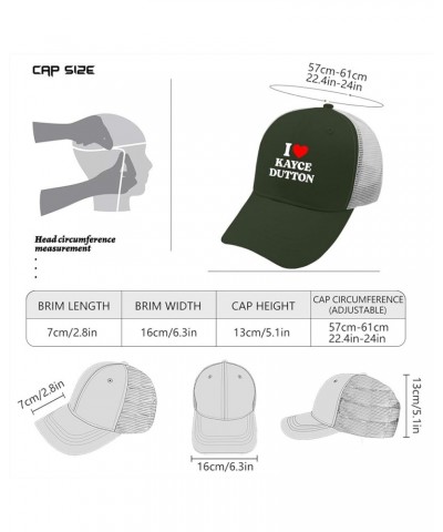 I Love Kayce Duttons Trucker Hat Funny Fashion Caps for Men Caps Breathable Summer Hats Army Green $11.99 Visors