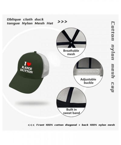 I Love Kayce Duttons Trucker Hat Funny Fashion Caps for Men Caps Breathable Summer Hats Army Green $11.99 Visors