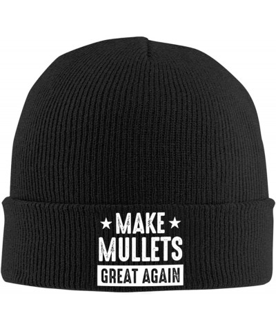 Slouchy Beanie for Women,Make Mullets Great Again Funny Political Humor Knit Skull Cap Warm Winter Hat Black $9.76 Skullies &...