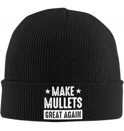 Slouchy Beanie for Women,Make Mullets Great Again Funny Political Humor Knit Skull Cap Warm Winter Hat Black $9.76 Skullies &...