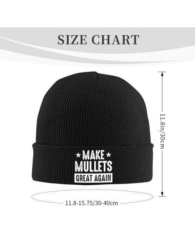 Slouchy Beanie for Women,Make Mullets Great Again Funny Political Humor Knit Skull Cap Warm Winter Hat Black $9.76 Skullies &...