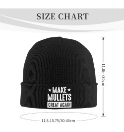 Slouchy Beanie for Women,Make Mullets Great Again Funny Political Humor Knit Skull Cap Warm Winter Hat Black $9.76 Skullies &...