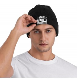 Slouchy Beanie for Women,Make Mullets Great Again Funny Political Humor Knit Skull Cap Warm Winter Hat Black $9.76 Skullies &...