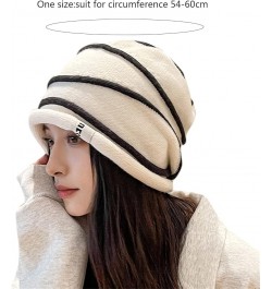 Women Winter Warm Knit Hat Trendy Lightweight Travel Beach Sun Hat Fleece Lined Hat Warm Stocking Hats Khaki $10.04 Skullies ...