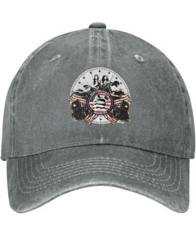 Grand Band Funk Railroad Hat Cap Adult Washed Denim Baseball Cap Adjustable Men Women Peaked Cap Black Gray $10.89 Baseball Caps