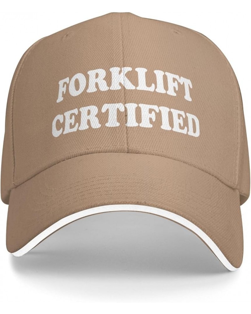 Forklift Certified Cap Unisex Outdoor Sport Trucker Hat Adjustable Dad Baseball Caps Black Natural $9.01 Baseball Caps