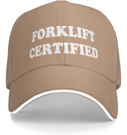 Forklift Certified Cap Unisex Outdoor Sport Trucker Hat Adjustable Dad Baseball Caps Black Natural $9.01 Baseball Caps