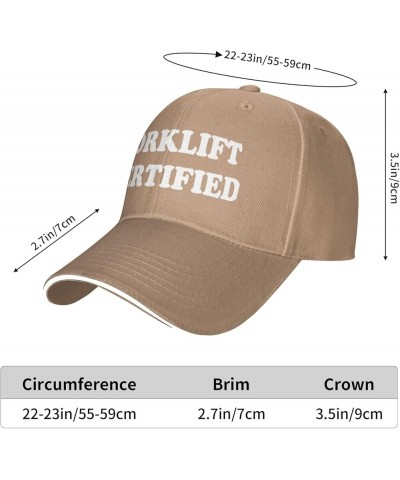 Forklift Certified Cap Unisex Outdoor Sport Trucker Hat Adjustable Dad Baseball Caps Black Natural $9.01 Baseball Caps