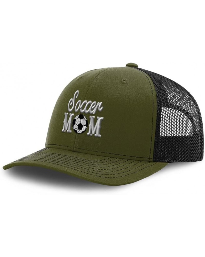 Custom Richardson Trucker Hat Soccer Mom Style B Mom Polyester Baseball Cap Loden Black Design Only $16.45 Baseball Caps