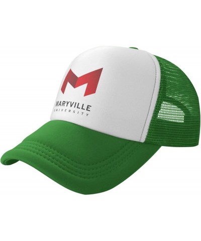 Maryville University Trucker Hats for Both Men and Women - Mesh Baseball Snapback Hats Green $12.38 Baseball Caps