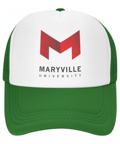 Maryville University Trucker Hats for Both Men and Women - Mesh Baseball Snapback Hats Green $12.38 Baseball Caps