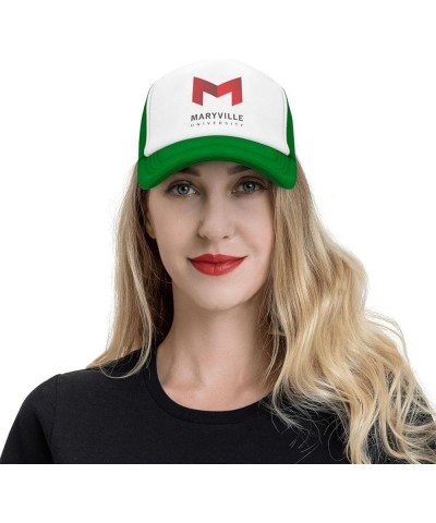 Maryville University Trucker Hats for Both Men and Women - Mesh Baseball Snapback Hats Green $12.38 Baseball Caps