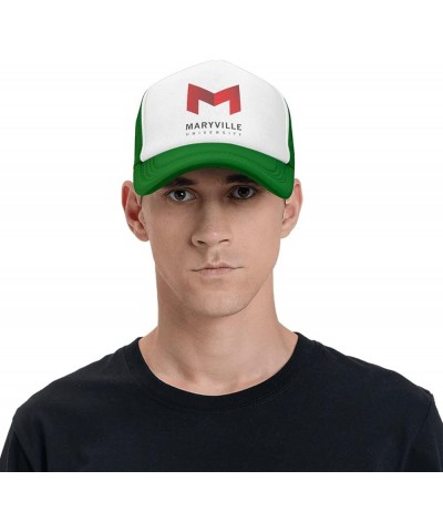 Maryville University Trucker Hats for Both Men and Women - Mesh Baseball Snapback Hats Green $12.38 Baseball Caps