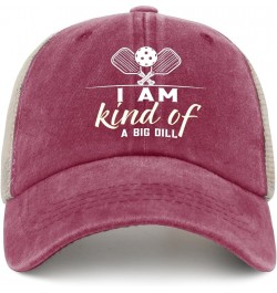 Hat for Men Retro Picklee Baseball Hats Womens AllBlack Ball Caps Funny Unique Gifts for Cooks Deep Rose $12.74 Baseball Caps