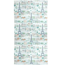 Cartoon Eiffel Tower Castle Chiffon Silk Long Scarf Shawl Wrap $13.10 Scarves