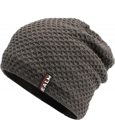 Thick Unisex Mens Lined Warm Hat Knit Winter Baseball Caps Orioles Floppy Hat Coffee $7.78 Skullies & Beanies