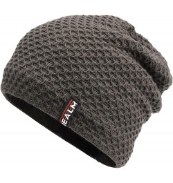 Thick Unisex Mens Lined Warm Hat Knit Winter Baseball Caps Orioles Floppy Hat Coffee $7.78 Skullies & Beanies