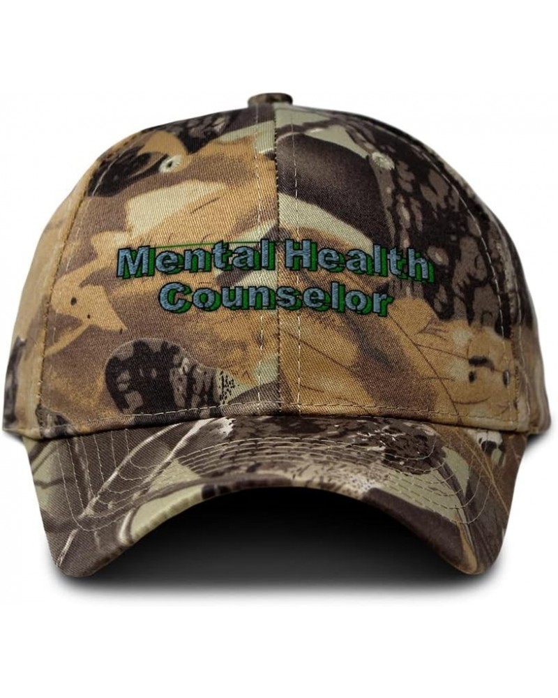 Camo Baseball Cap Mental Health Counselor Cotton Hunting Dad Hats for Men & Women Forest Tree Khaki Design Only $15.89 Baseba...