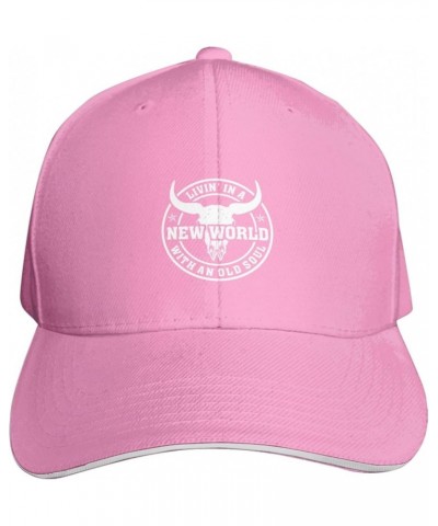 Living in The New World with an Old Souls Baseball Cap for Men Women Dad Hat Adjustable Sports Hats Fashion Caps Pink $9.30 B...