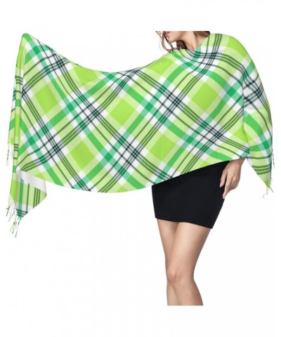 Green Plaid Imitation Cashmere Tassel Scarf Winter Scarf Autumn Softest Classic Warm 1 $10.60 Scarves