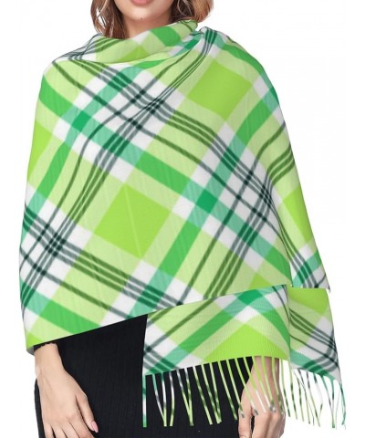 Green Plaid Imitation Cashmere Tassel Scarf Winter Scarf Autumn Softest Classic Warm 1 $10.60 Scarves