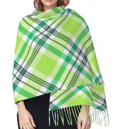 Green Plaid Imitation Cashmere Tassel Scarf Winter Scarf Autumn Softest Classic Warm 1 $10.60 Scarves