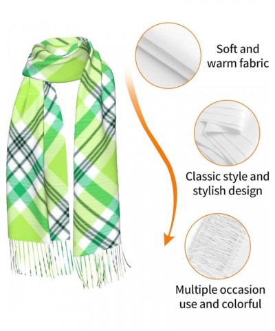 Green Plaid Imitation Cashmere Tassel Scarf Winter Scarf Autumn Softest Classic Warm 1 $10.60 Scarves