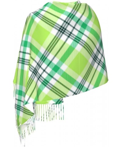 Green Plaid Imitation Cashmere Tassel Scarf Winter Scarf Autumn Softest Classic Warm 1 $10.60 Scarves